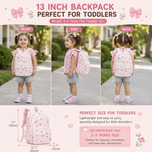 Vista 2 de JUEGO DE 12 MOCHILAS Lazo Floral Beige