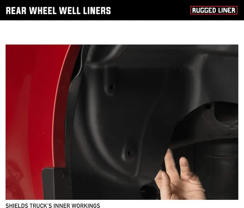 Vista 5 de Rugged Liner Revestimiento del compartimiento de rueda trasera WWC99 Se ajusta a 1999 - 2006, 07 Chevy Silverado Classic
