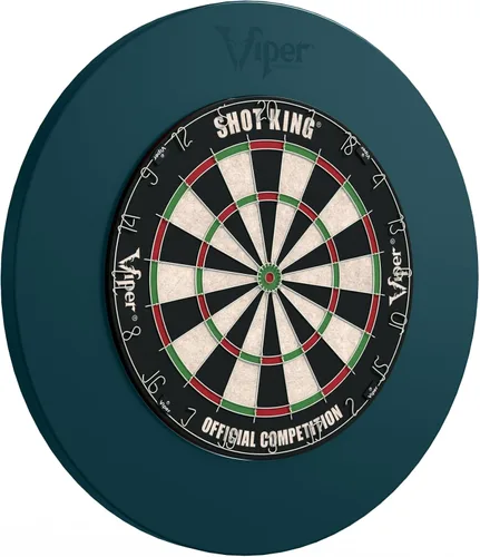 Vista 2 de Viper Guardian Dartboard Surround Sisal/Cerdas de Punta de Acero, Protector de Pared, Pavo Real