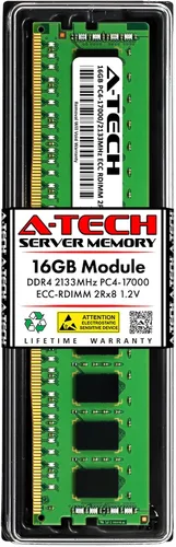 Vista 170 de A-Tech 4GB DDR4 2133MHz PC4-17000 ECC RDIMM 1Rx8 Single Rank 1.2V ECC Registered DIMM de 288 pines Módulo de actualización de memoria RAM