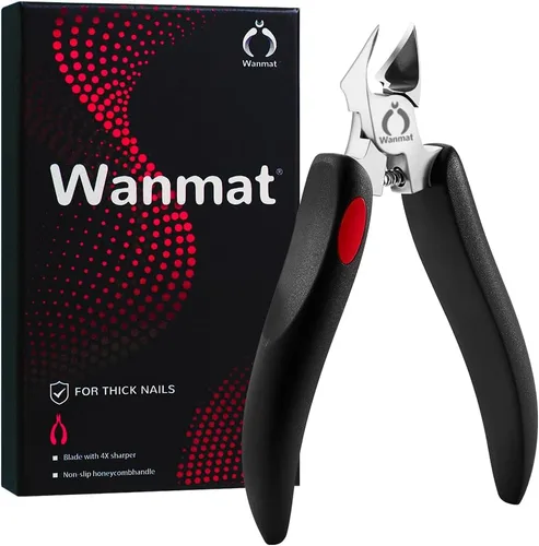 Vista 10 de Cortaúñas profesional 5 en 1 para uñas delgadas y encarnadas, podólogo mejorado para hombres, juego de cortador de uñas de hoja afilada Wanmat