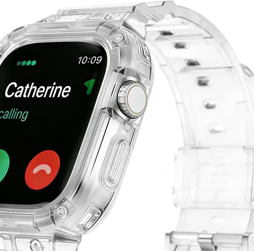 Vista 2 de Compatible con Apple Watch Band transparente de 1.929 in 1.811 in 1.772 in 1.732 in 1.654 in 1.614 in 1.575 in 1.496 in para mujeres y hombres