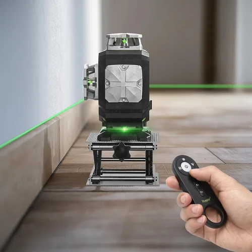 Vista 9 de Huepar Nivel láser S04CG 4D 360 autonivelante con poste de nivel láser profesional de 12 pies/3,7 M