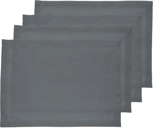 Vista 86 de Solino Home Juego de 4 manteles individuales blancos de 100 % lino puro de 14 x 14 pulgadas para invierno, San Valentín, primavera, Pascua, Fete