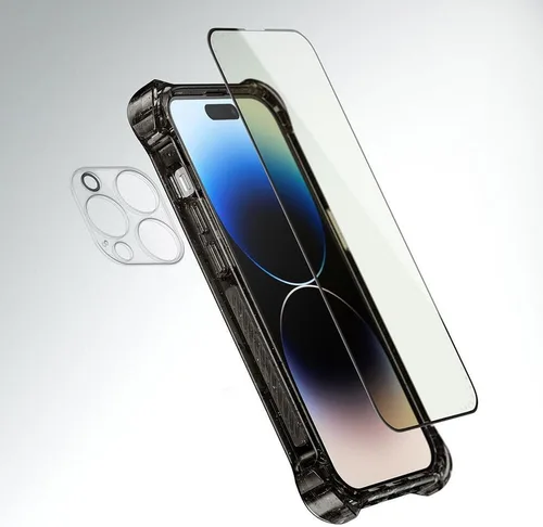 Vista 6 de CASETiFY Impact Protector de Pantalla Anti-Luz Azul [Vidrio Templado] para iPhone 13/13 Pro/14