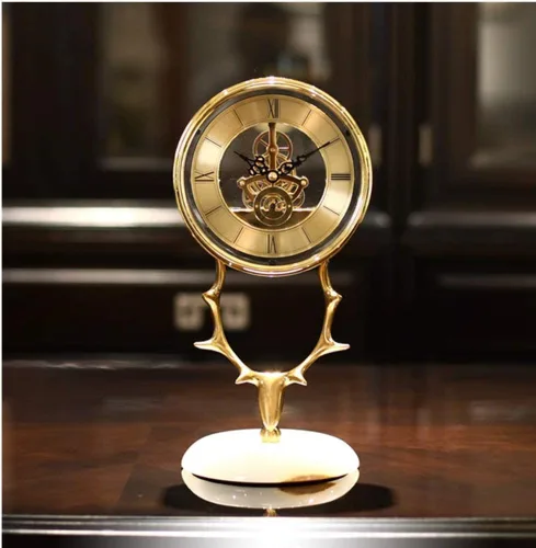 Vista 2 de Relojes de repisa, Péndulo Reloj de Mesa de Escritorio Reloj de Sala de estar Adornos Reloj de Escritorio Reloj Napoleón Mantel Reloj