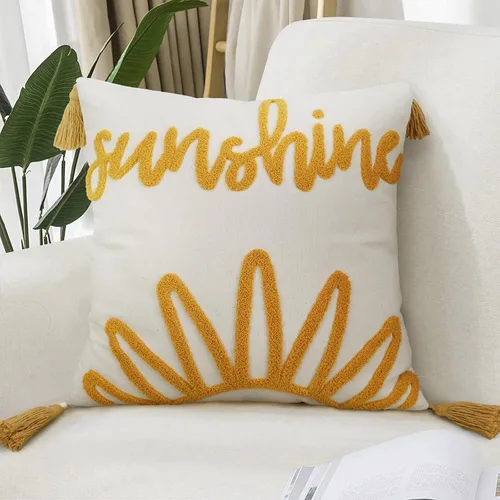 Vista 17 de Merrycolor Fundas de Cojines Decorativos con Mechones Estilo Boho (Naranja y Rosa, 20" x 12" (Paquete de 1))