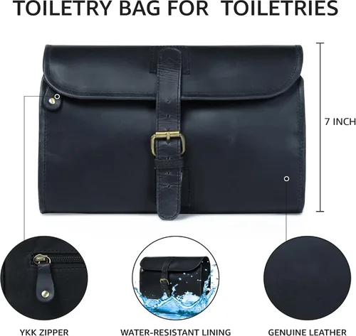Vista 3 de LEATHER VILLAGE DOPP-3, Negro