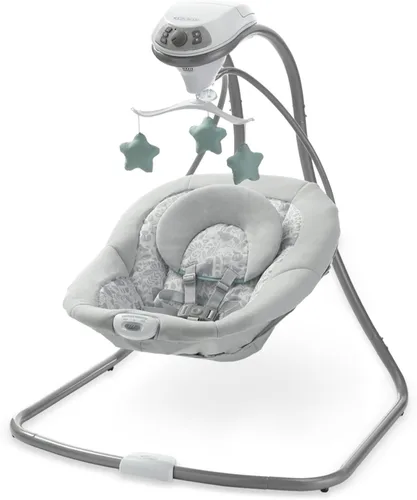Vista 9 de Graco Simple Sway - Columpio para bebé, balanceo de lado a lado, columpio infantil con 6 velocidades, vibración, Abbington