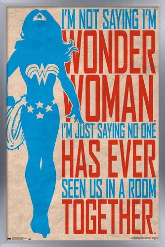 Vista 11 de Trends International DC Comics - Póster de pared de identidad secreta, Mujer Maravilla, 14.725 x 22.375 pulgadas, versión enmarcada de madera