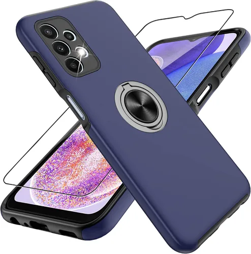 Vista 50 de Gritup Funda para Pixel 6A con protector de pantalla HD, soporte de anillo magnético 360 para Google Pixel 6A, color negro