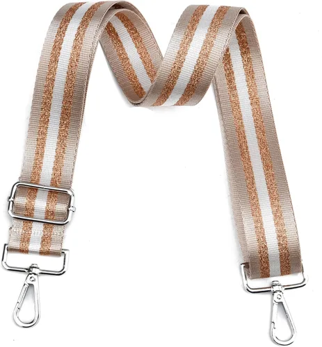 Vista 86 de LVYOUME Correa para bolso, accesorios plateados, correas anchas para bolsa, correa de hombro ajustable para bolsos