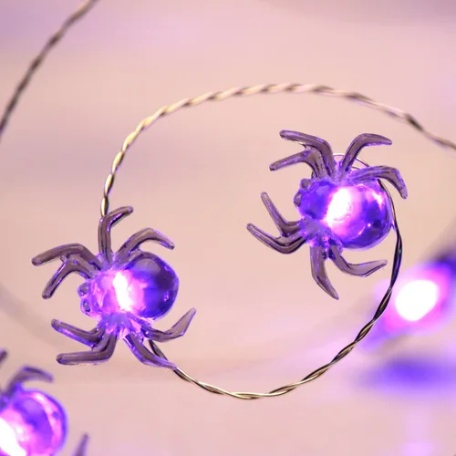 Vista 3 de Luces encadenadas de moda para Halloween, 10 pies 3A, Araña