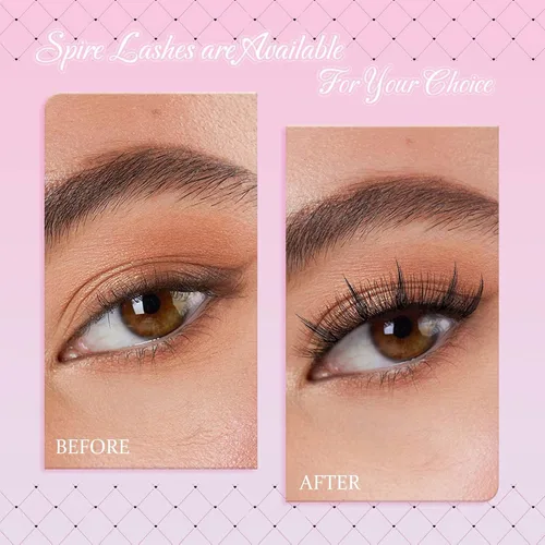Vista 49 de FADLASH Extensiones de pestañas postizas en abanico con base puntiaguda 10D, extensiones de pestañas postizas de tallo medio, extensiones