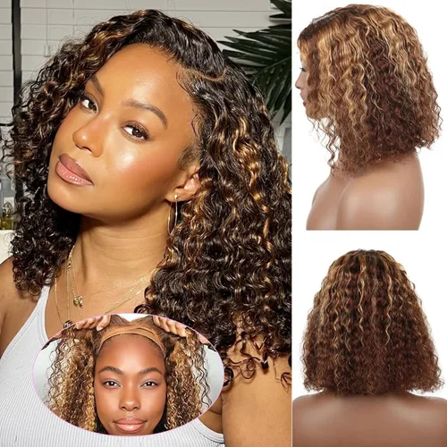 Vista 24 de Pelucas de cabello humano rizado con cierre de encaje HD de 5x5 de onda profunda para mujeres morenas, sin pegamento, pre cortadas, 180%