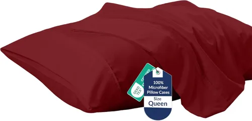 Vista 19 de Royale Linens Juego de 2 fundas de almohada Queen – Fundas de almohada de cama – 20 x 30 pulgadas – Fundas de almohada negras – 1800 microfibra