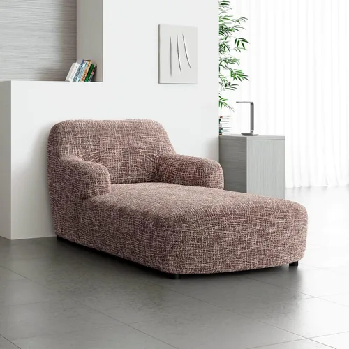 Vista 2 de PAULATO BY GA.I.CO. Funda para tumbona – Funda suave – Protector elástico de 1 pieza para sillón – Tela estampada – Graffio Taupe
