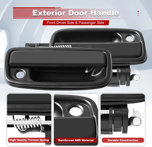 Vista 4 de FAERSI Manija de puerta exterior delantera izquierda para conductor y derecha para pasajero con cerradura de llave, reemplazos para 1995 1996 1997