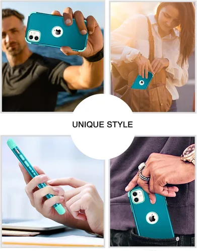 Vista 7 de BENTOBEN Funda para iPhone 11, Uso Intensivo 2 en 1 Protección Completa Rugosa a Prueba de Golpes Híbrida Parachoques de PC Duro Cubierta Protectora