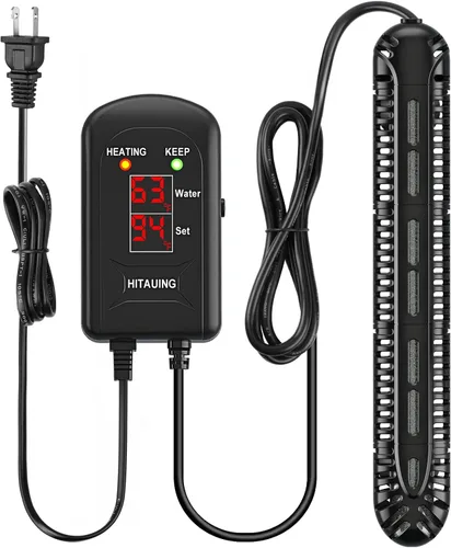 Vista 8 de HiTauing Calentador de acuario, calentador de pecera de 100 W con pantalla digital LED y 5 protección de seguridad, calentador sumergible