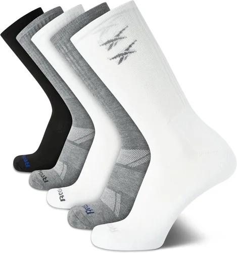 Vista 11 de Reebok Calcetines deportivos acolchados que absorben la humedad, paquete de Todo negro