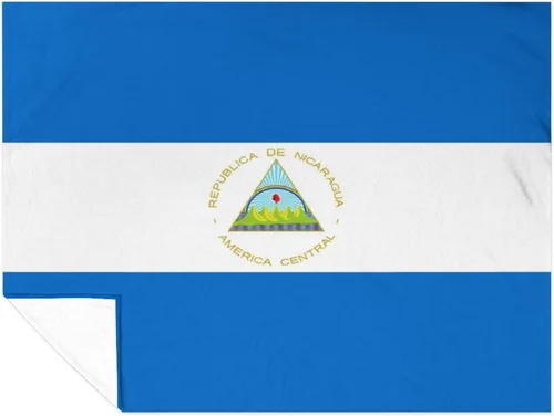 Vista 7 de Manta con la bandera de Nicaragua, manta suave y ligera, colcha duradera para decoración del hogar, manta de sofá de 30 x 40 pulgadas