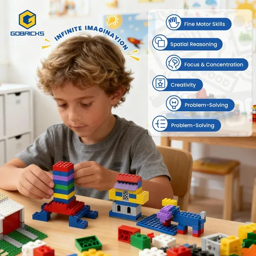 Vista 5 de 120 piezas de ladrillos de construcción clásicos a granel de 2 x 4, juego creativo, accesorios de juguete – 5 piezas de bloques de construcción