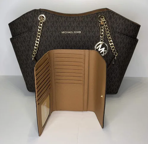 Vista 3 de Michael Kors Jet Set - bolsa de hombro para viaje con cadena grande cartera triple Michael Kors Jet Set