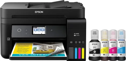 Vista 7 de Impresora de tanque WorkForce ET-4750 EcoTank de EPSON a color, inalámbrica