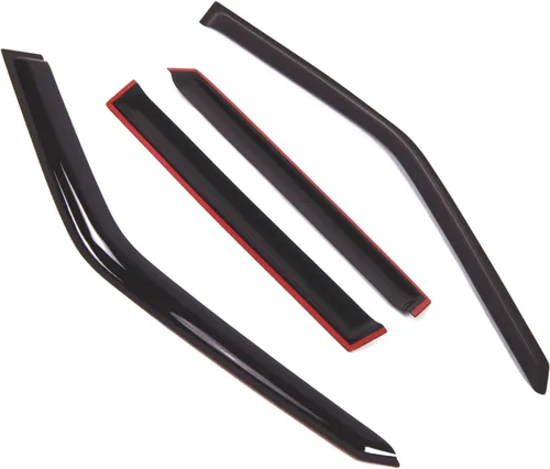 Vista 2 de Visor de ventana compatible con Volvo S70 1998-2000, DGWV2-750, deflector de montaje exterior, protector de lluvia, humo oscuro, juego de 4 piezas