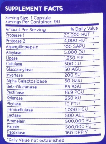 Vista 8 de Enzimas digestivas, con amylase, bromelain, proteasa, lipase y otras 14 enzimas (90 cápsulas), de Zenesis Labs