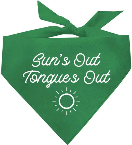 Vista 5 de Sun's Out Tongues Out - Bandana de verano para perro (negro, XS 469)