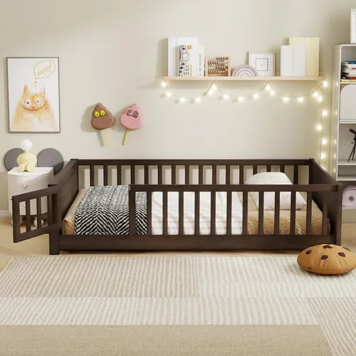 Vista 12 de Bellemave Cama Montessori de tamaño matrimonial con tablillas Blanco