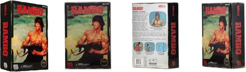 Vista 3 de NECA Rambo 7" First Blood Part II Figura de acción (Classic Video Game Apariencia)