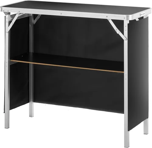 Vista 9 de VEVOR Mesa de Bar Portátil Plegable, Mesa de Podio para Ferias Comerciales para Interiores, Exteriores, Fiestas, Picnic, Exposición, Incluye Estuche