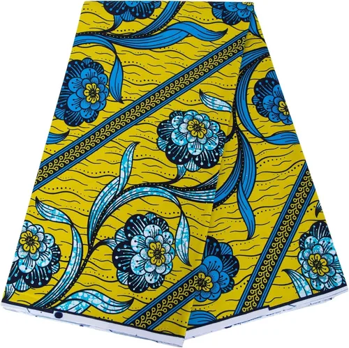 Vista 10 de Tela de algodón africana de la impresión de la cera de Ankara de 6 yardas usada para el material de costura