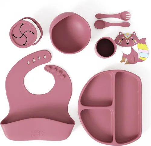 Vista 16 de Set de alimentación para bebés en color albaricoque completo BLW Supply Essentials (juego de 7 piezas)