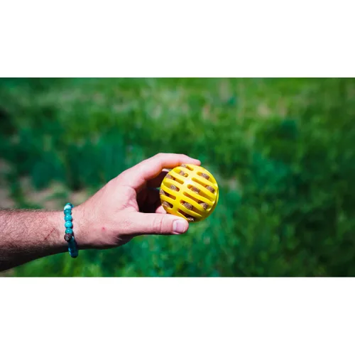 Vista 7 de Lanzador de Pelotas para Perros Hunter Amarillo Naranja Goma Bola