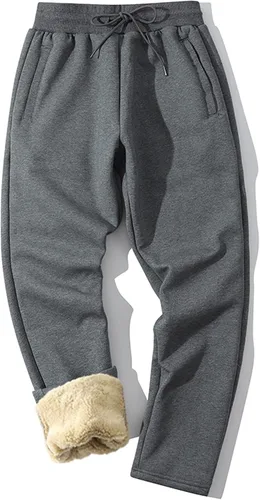 Vista 46 de MACHLAB Pantalones deportivos térmicos de forro polar para hombre, pantalones de chándal gruesos y cálidos para invierno