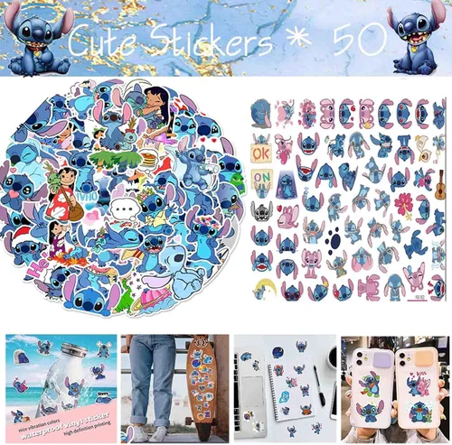 Vista 7 de Stitch Merchandise Stuff Gift Set, Stitch Anime Drawstring Bag, Keychain, Keychain Lanyard, Purse, Bracelets