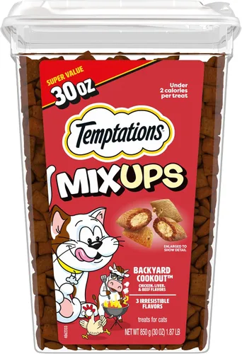 Vista 12 de Temptations MixUps Backyard Cookout - Golosinas crujientes y suaves para gatos, bolsa de 3 onzas (paquete de 12)