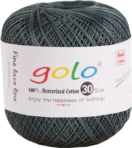Vista 35 de Golo 3 bolas de hilo de ganchillo tamaño 30, hilo de bordar y lana para tejer a mano para calados 045 000-045 Rojo Caliente