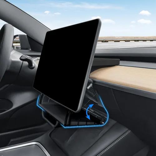 Vista 11 de Organizador de almacenamiento debajo de la pantalla para Tesla Model Y Juniper 2025-2026/Model 3 Highland 2024-2026, bandeja organizadora de consola