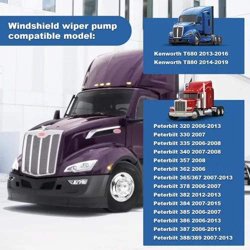 Vista 6 de 104307 T4695001 104252 Reemplazo de la bomba de líquido para limpiaparabrisas de camión Kenworth T880 T680 y Peterbilt 320 330 335 340 357 362 365