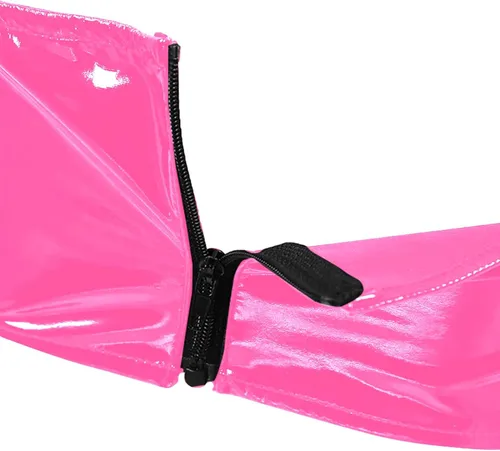 Vista 4 de FEOYA Camiseta sin mangas de cuero para mujer, corsé, fiesta, club, rave