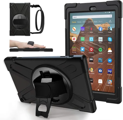 Vista 10 de DreamerX Funda para Microsoft Surface Pro 7+ Plus/Pro 7/6/5/4 de 12.3 pulgadas, funda protectora de silicona resistente resistente con mango