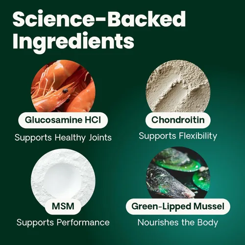 Vista 7 de VetriScience Suplemento Ultimate Strength para cadera y articulaciones para perros, GlycoFlex Plus – MSM, condroitina y mejillón de labios verdes