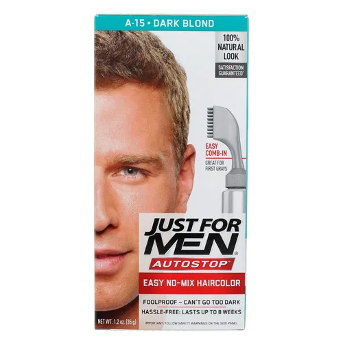 Vista 3 de JUST FOR MEN AutoStop - Tinte para el cabello, rubio oscuro A-15 (paquete de 2)