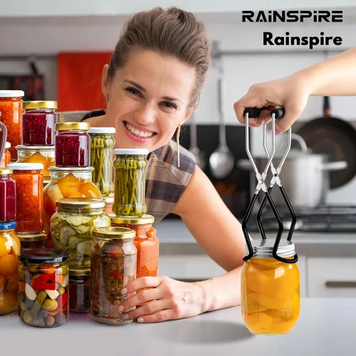 Vista 7 de Rainspire Levantador de tarros de conserva, pinzas para conservas, herramientas de conserva, suministros de conservas para cocina del hogar, acero