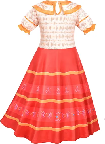 Vista 5 de Kaisebile Princess Costume Dress for Girls Birthday Halloween Party Dress Up with Accessories